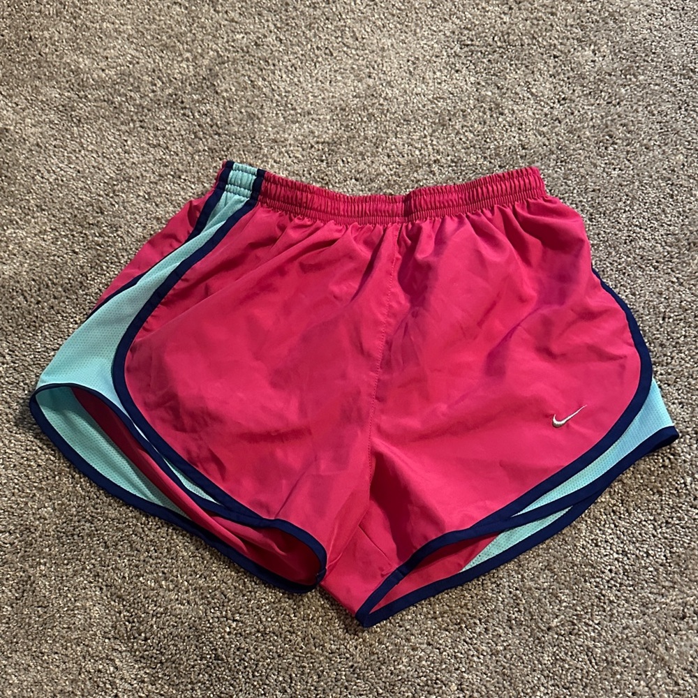 Nike Women's Athletic Shorts in Pink and Teal